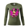 damske-bavlnene-tricko-s-dlouhym-rukavem-s-potiskem-minnie-mouse-z-geometrickych-tvaru-disney-mickey-mouse-netradicni-potisk-s-minnie-skveli-darek-na-vanoce-malfini-adler-100%-bavlna-khaki