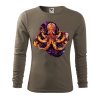 panske-bavlnene-tricko-s-dlouhym-rukavem-s-potiskem-chobotnice-octopus-kraken-geometricke-tvary-netradicni-potisk-s-chobotnici-darek-na-vanoce-vanocni-darek-malfini-adler-100%-bavlna-army