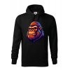 panska-mikina-s-kapuci-a-klokankovou-kapsou-mikina-s-potiskem-uni-mikina-opice-gorila-king-kong-malfini-adler-65%-bavlna-35%-polyester-cerna