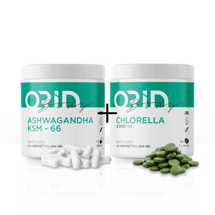 balíček proti stresu: ashwagandha + chlorella