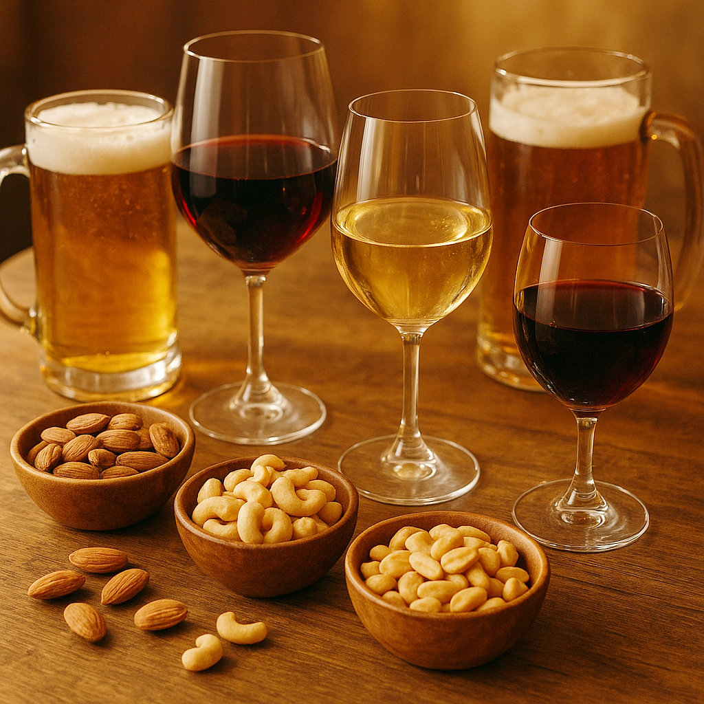 Ořechy a víno / pivo