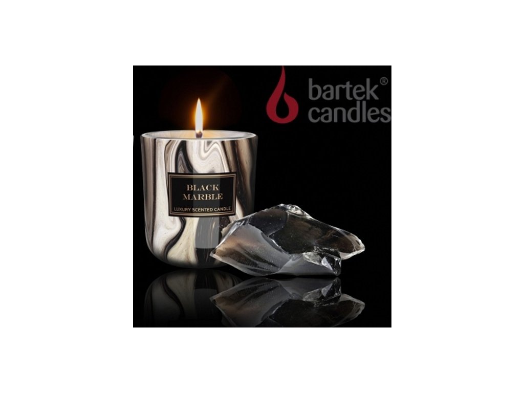 Svíčka ve skle 150g - Marble Black