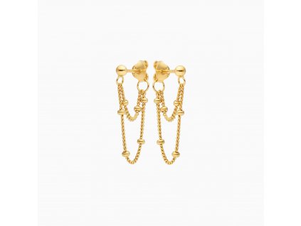 Ornamenti.cz Eline Rosina, náušnice Two Chains gold