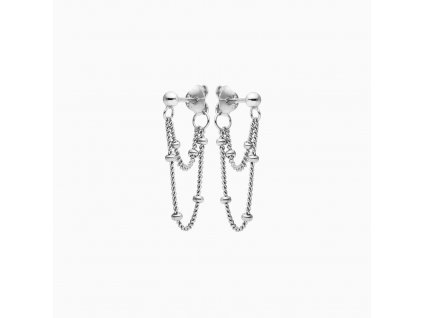 Ornamenti.cz Eline Rosina, náušnice Two Chains silver
