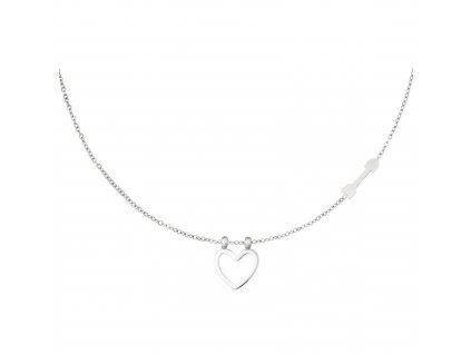 Ornamenti.cz Náhrdelník Heart and Arrow silver