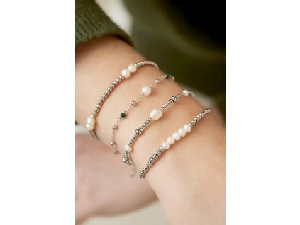 Ornamenti.cz Náramek Pearls and beads silver
