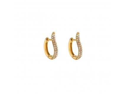 Ornamenti.cz MAVOLLA, náušnice Sparkling Hoops gold