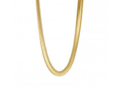 Ornamenti.cz ORNAMENTI Pozlacený náhrdelník Flat Snake gold