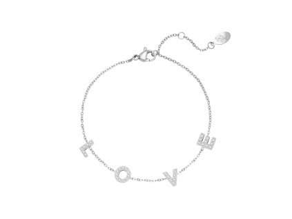 Ornamenti.cz Náramek Love letters silver