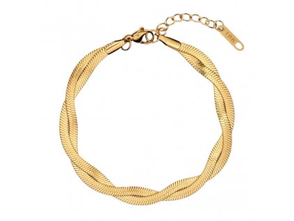 Ornamenti.cz Pozlacený náramek Twist Snake gold 1