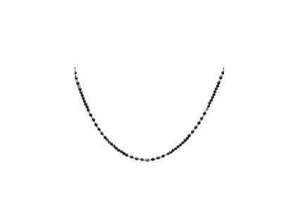 Náhrdelník Black Beads silver