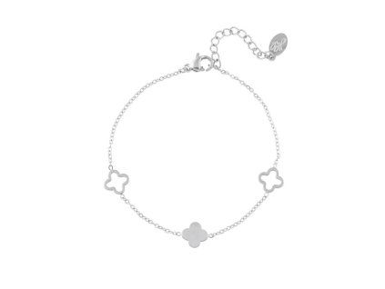 Náramek Three Clovers silver