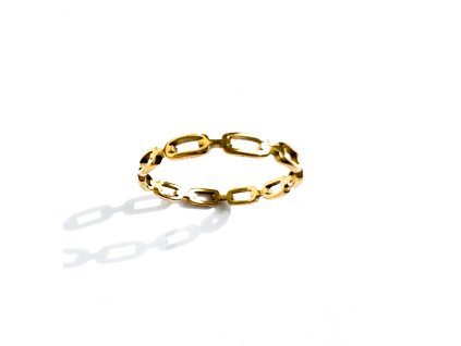 Pozlacený prstýnek Chain thin gold