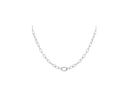 Náhrdelník structured Link silver