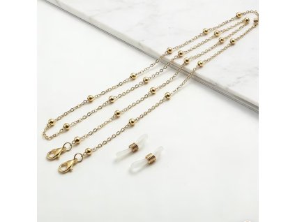 Šňůrka na brýle Dots gold