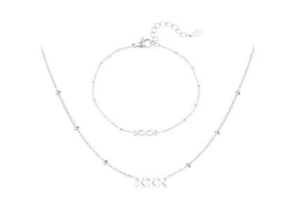 Set náhrdelníku a náramku Amsterdam silver