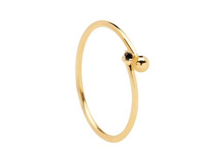 Ornamenti.cz PD PAOLA Prstýnek Black Essentia gold