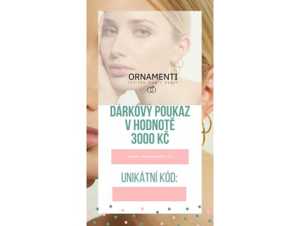 Dárkový poukaz 3000 Kč