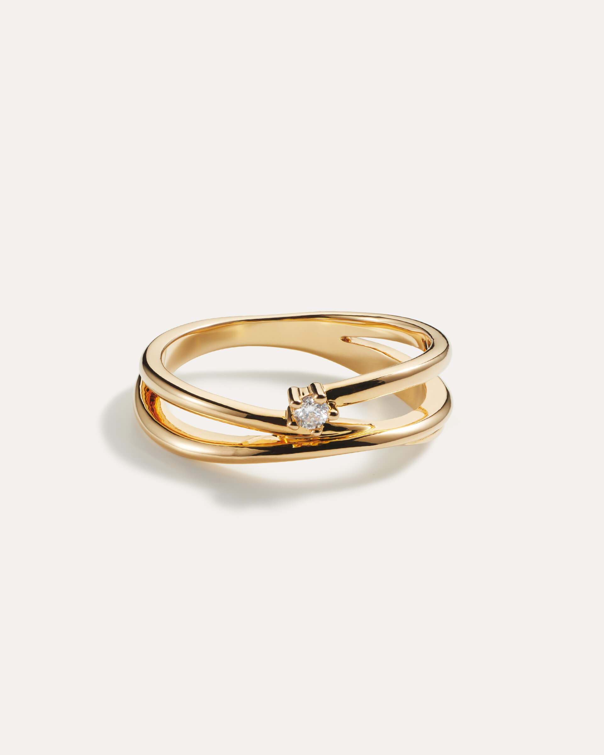 ALEYOLÉ Pozlacený prstýnek Twice The gold Velikost prstýnku: 10 OAL300064-10