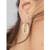 CHARME Brass Cubic Zirconia Geometric Minimalist Drop Earringv