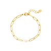 Pozlacený náramek Oval Pearl gold