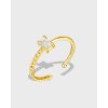 Ornamenti.cz ORNAMENTI, Pozlacený prstýnek Half Chain gold II