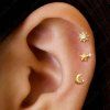 1 Piece Elegant Simple Style Star Moon Heart Shape Plating Copper Ear Studs 3