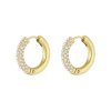 Pozlacené náušnice Sparkling Small Hoops gold