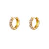 Ornamenti.cz Pozlacené náušnice Sparkling Small Hoops gold