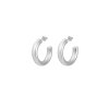 Kruhové stříbrné náušnice
