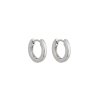 Ornamenti.cz Náušnice Flat Hoops silver