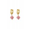Pozlacené náušnice Pink Clover gold