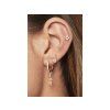 Piercing se zirkony silver Flower