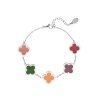 Náramek Clovers multi colors silver