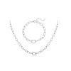 Set náhrdelníku a náramku Structured link silver