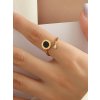 Ornamenti.cz Pozlacený prstýnek Black Shell gold image 1
