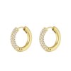 Pozlacené náušnice Zirconia Hoop gold