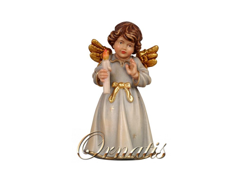 dřevěná vyřezávaná soška anděla 