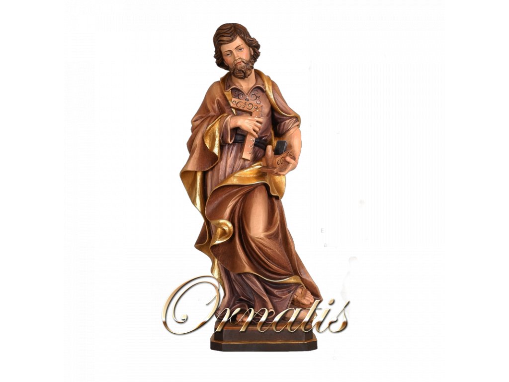 dřevěná socha svaty josef soska drevo figurka malovana