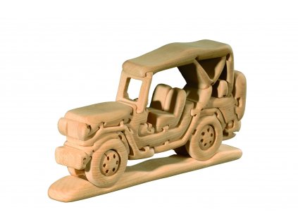 dřevěné 3D puzzle-auto jeep
