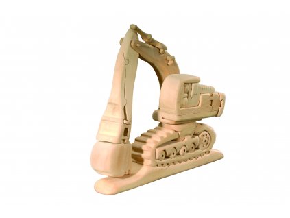 dřevěné 3D puzzle-bagr