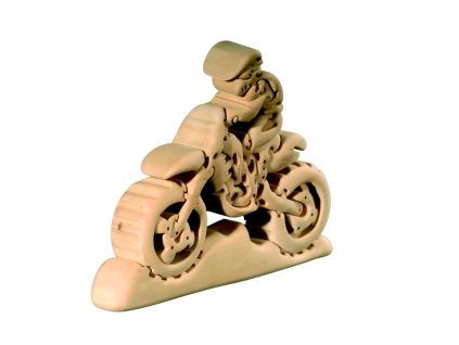 dřevené 3D puzzle-motorka