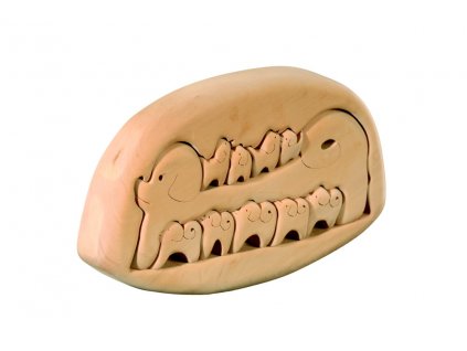 dřevěné 3D puzzle-psí rodinka