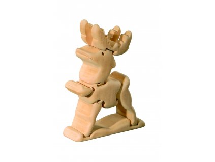 dřevěné 3D puzzle-jelen