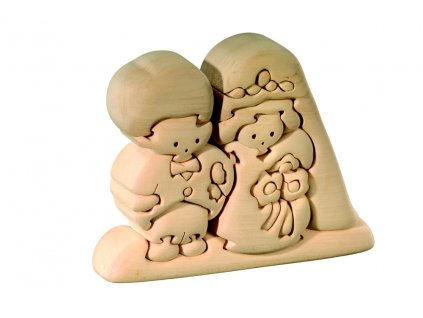 dřevěné 3D puzzle-ženich s nevěstou