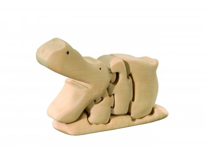 dřevěné 3D puzzle-hroch