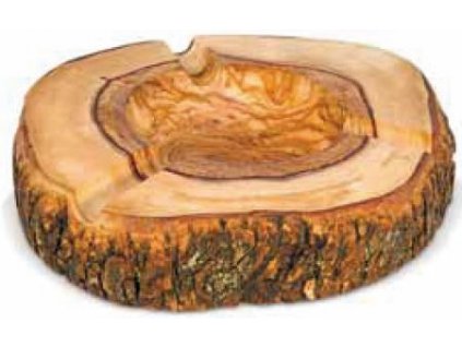 Dřevěný popelník z olivového dřeva