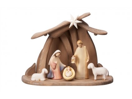 moderní dřevěný betlém