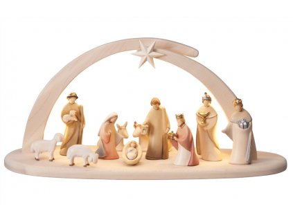 moderní malovaný betlém