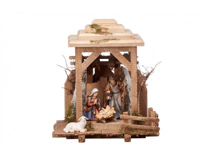 dřevěný malovaný betlém